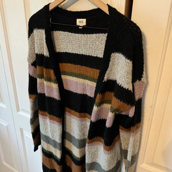BKE Multi-Colored Striped Cardigan Women’s Size Small - Picture 3 of 9